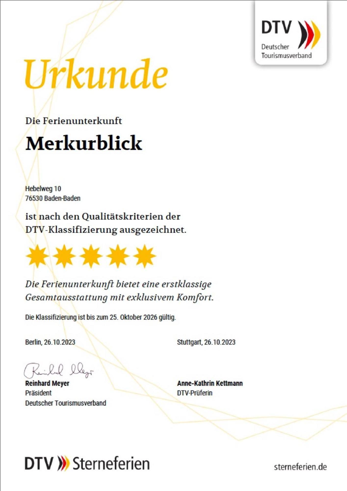 Merkurblick Baden-Baden Exterior foto